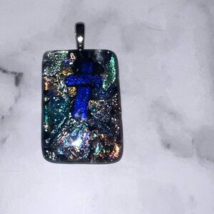 Dichroic Glass Pendant • One of a Kind